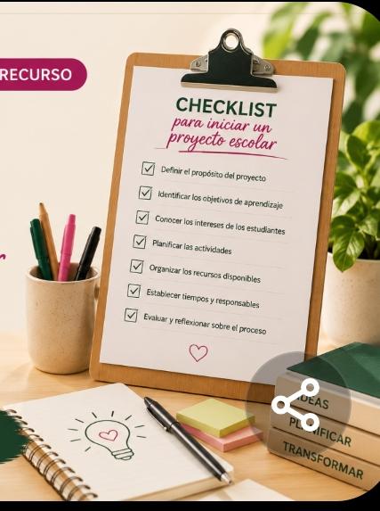 Checklist para iniciar un proyecto escolar